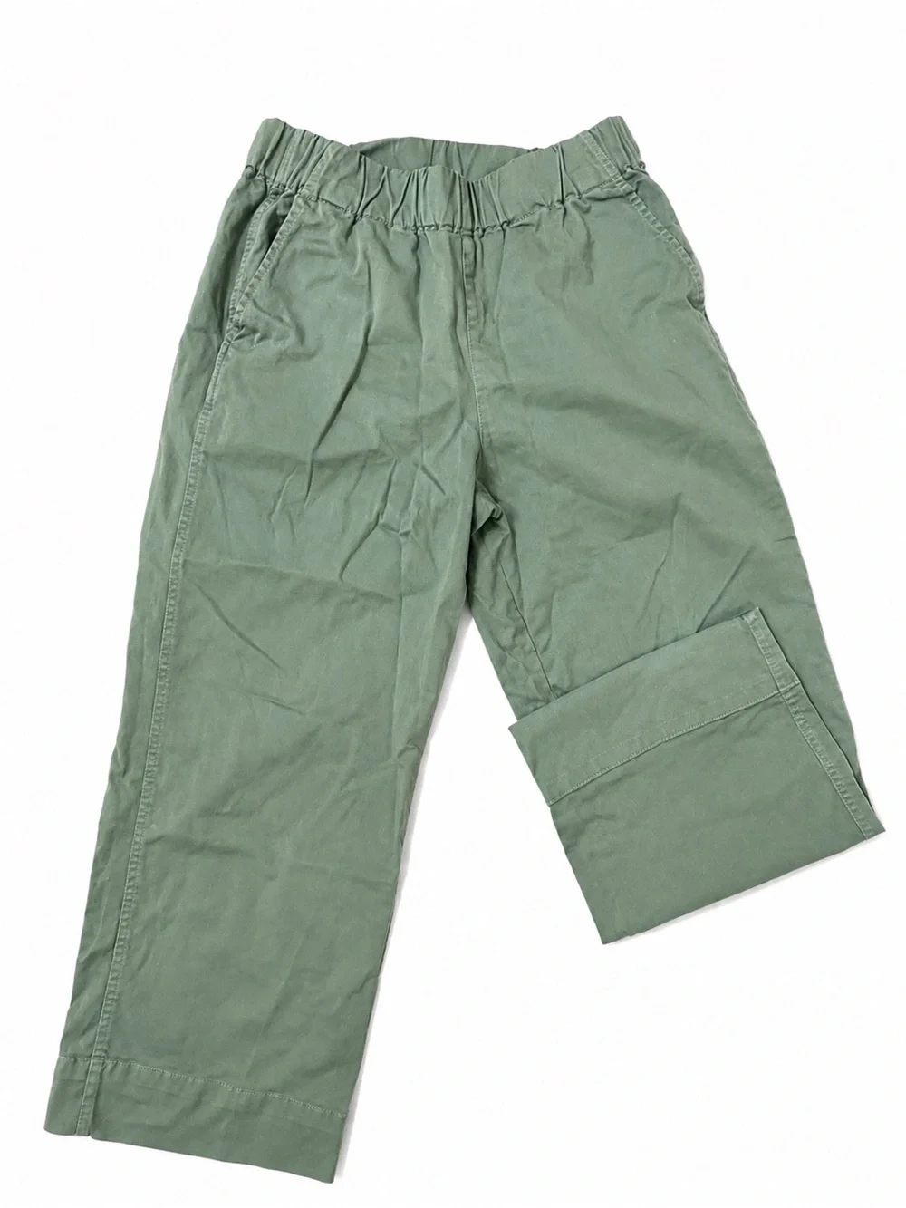 J. Crew Wide-Leg Pants in Sage